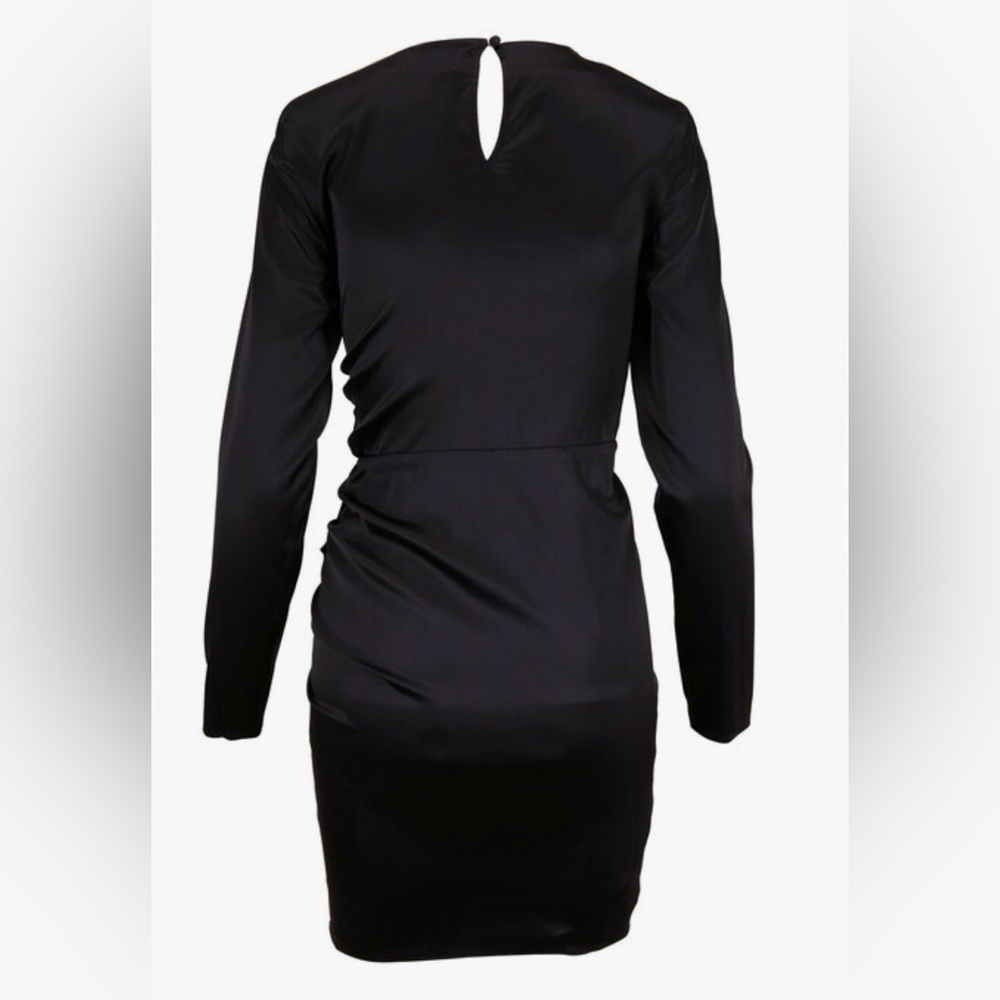 Veronica Beard Rula Ruched Silk Dress - Picture 4 of 14